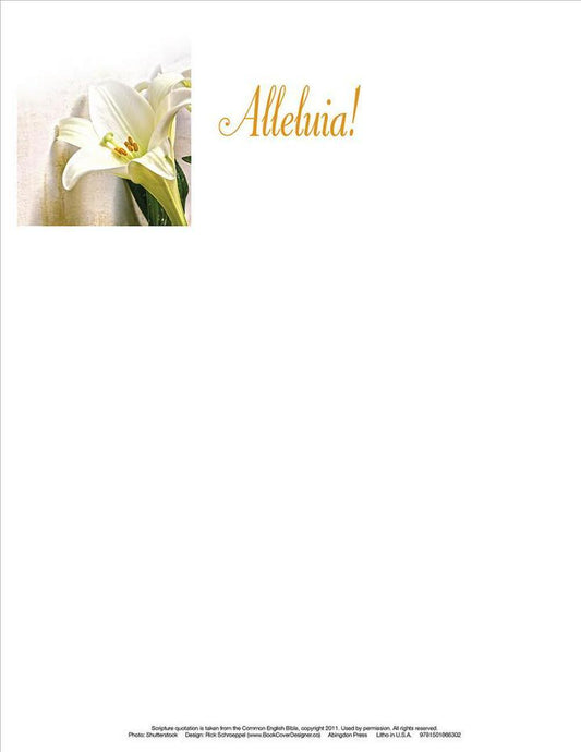 Alleluia! Easter Lilies Letterhead (Pkg of 50)