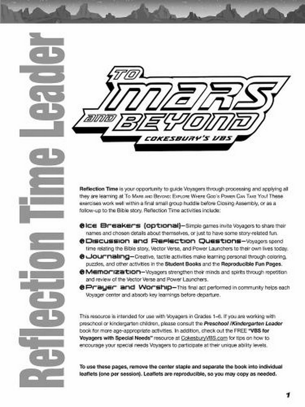 VBS 2019  Reflection Time Leader