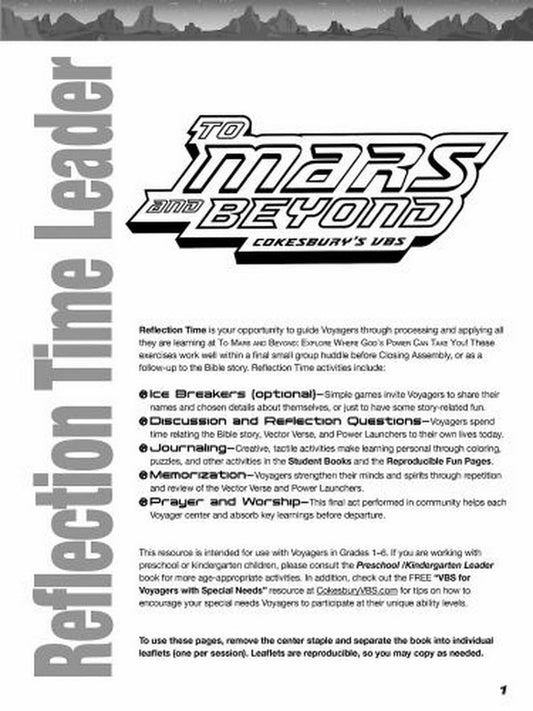 VBS 2019  Reflection Time Leader
