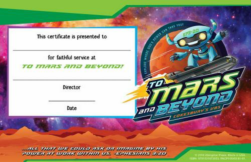 VBS 2019  Leader Recognition Certificates (Pkg of 12)