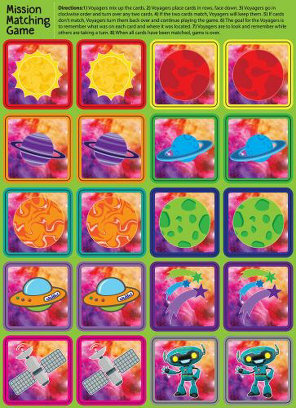 VBS 2019  Space Mission Matching Game (Pkg of 6)