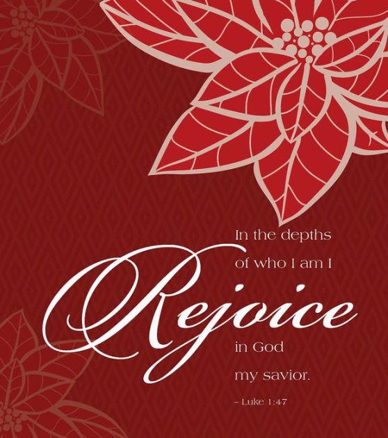 Rejoice Poinsettia Christmas Bulletin, Large (Pkg of 50)