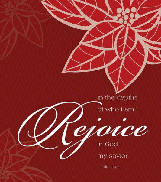 Rejoice Poinsettia Christmas Bulletin, Large (Pkg of 50)