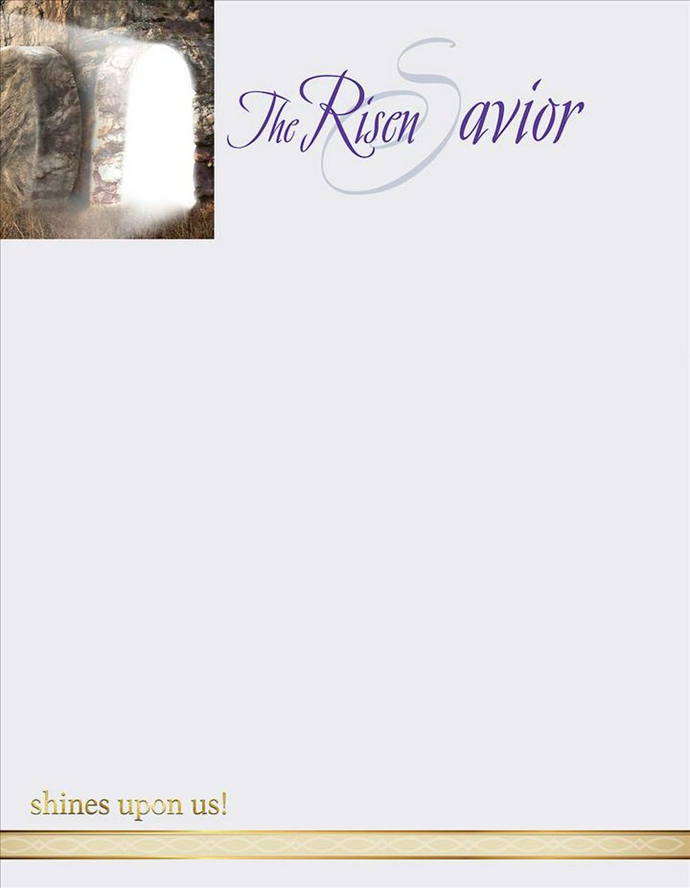 Risen Savior Sunrise Easter Letterhead (Pkg of 50)