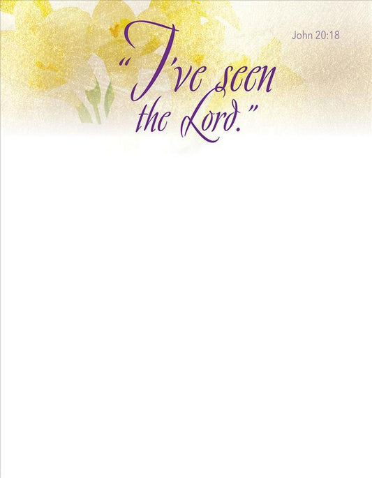 I've Seen Easter Lilies Letterhead (Pkg of 50)