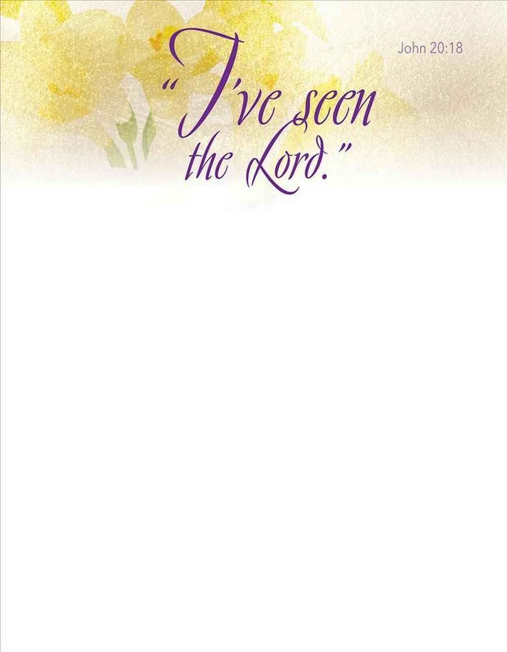 I've Seen Easter Lilies Letterhead (Pkg of 50)