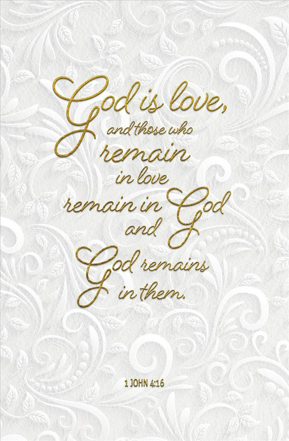 God Is Love Wedding Bulletin (Pkg of 50)
