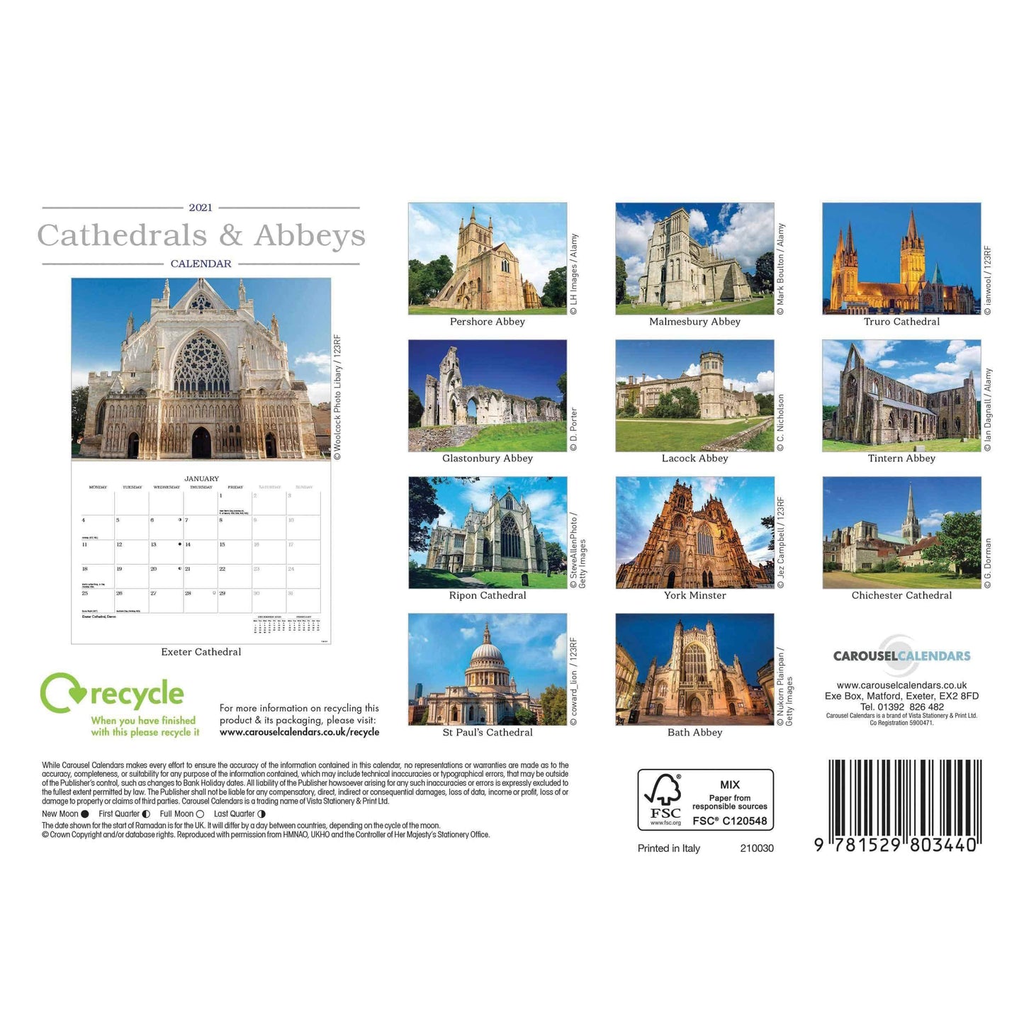 Cathedrals and Abbeys Calendar 2021