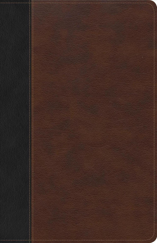 CSB Ultrathin Bible, Brown/Black Leathertouch Indexed