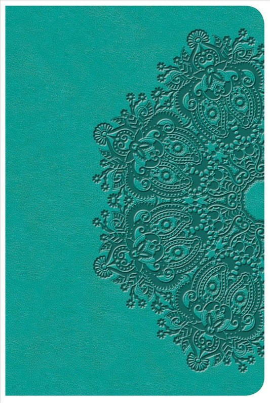 KJV Large Print Compact Reference Bible, Teal LeatherTouch