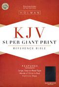 KJV Super Giant Print Reference Bible Indexed Black Imitation Leather - N/A - Re-vived.com