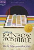 KJV Rainbow Study Bible Brown and Chestnut LeatherTouch - N/A - Re-vived.com