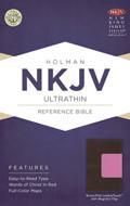 NKJV Ultrathin Reference Bible Indexed Brown/Pink LeatherTouch with Magnetic Flap - N/A - Re-vived.com