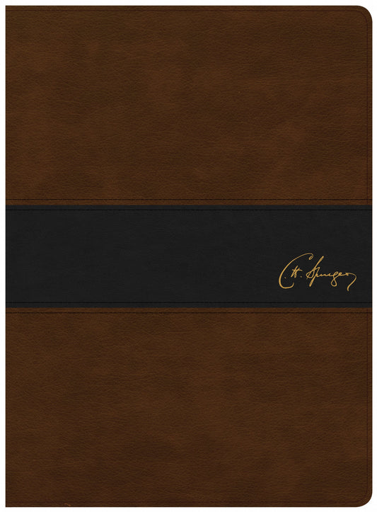 KJV Spurgeon Study Bible, Black/Brown LeatherTouch