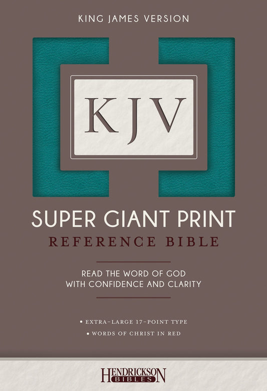 KJV Super Giant Print Reference Bible, Flexisoft, Turquoise