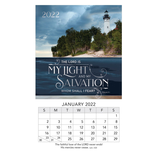 2022 Mini Magnet Calendar: Psalm 27:1