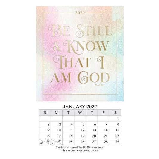 2022 Mini Magnet Calendar: Be Still