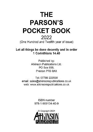 The Parson's Pocket Diary Loose Leaf Clerical A5 Diary 2022