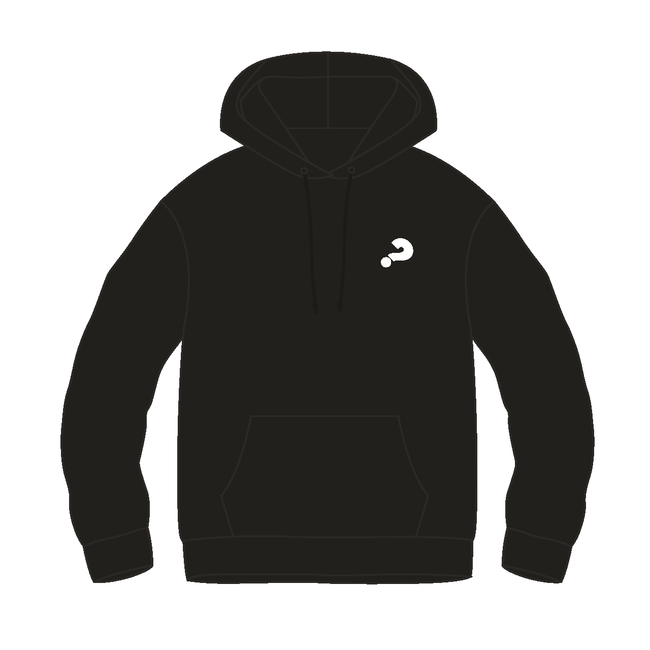 Alpha Organic Hoodie - Black (Front Only logo, embroidered)