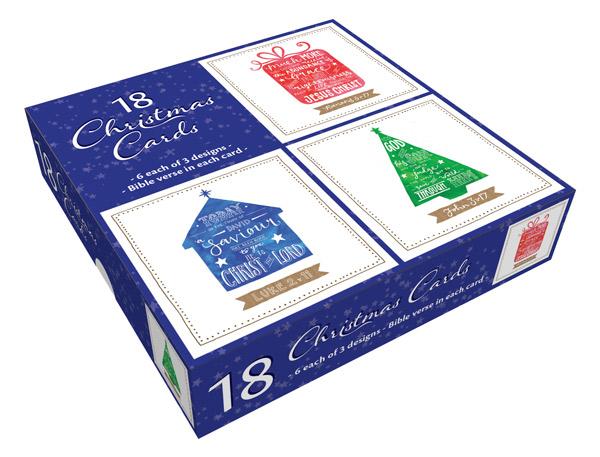 Christmas Card Box - Christmas Calligraphy Box (18 Pack)