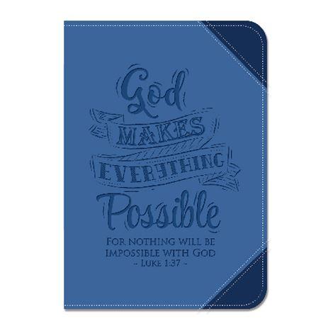 Lux Leather Two Tone Journal God Makes Everything Possible