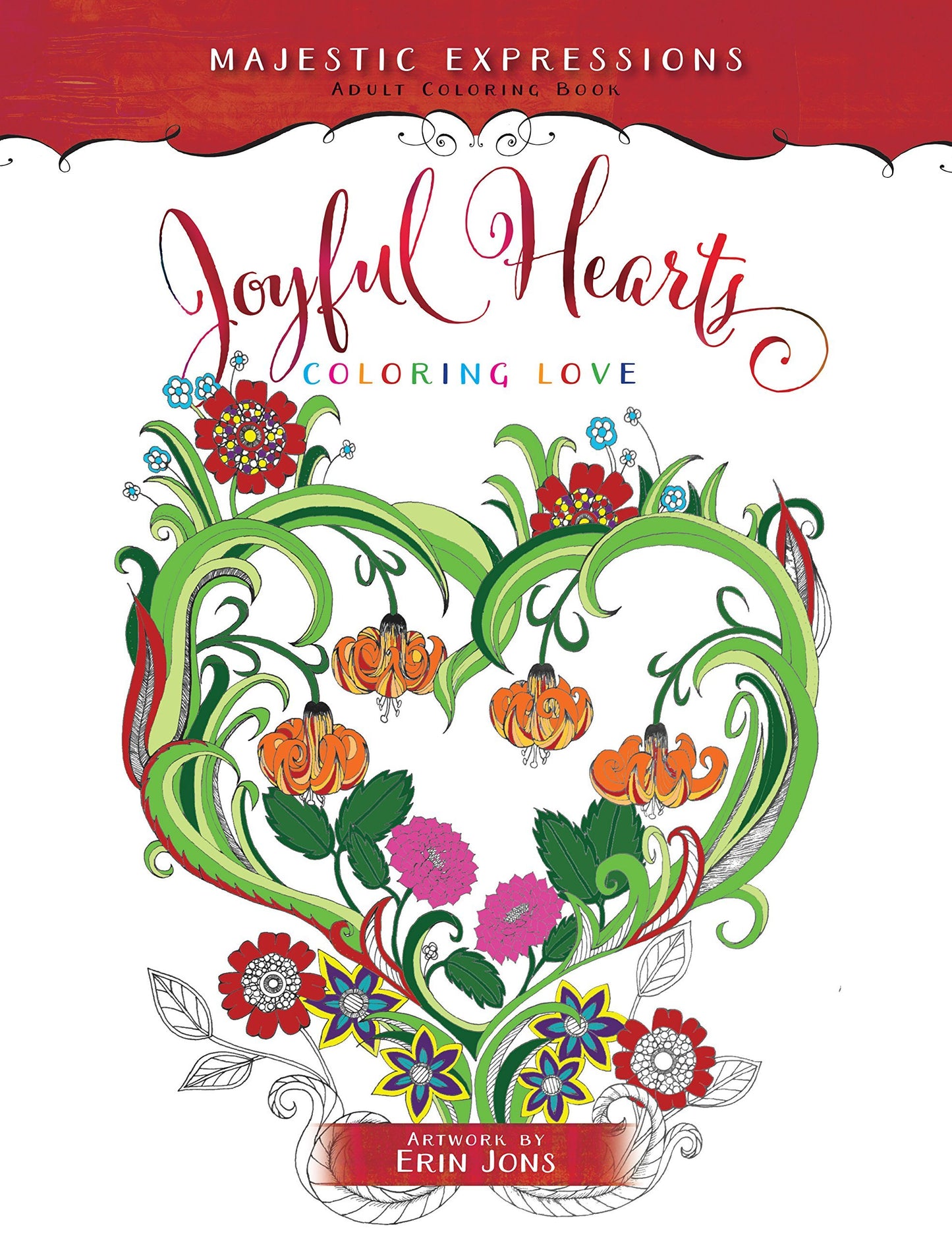 Joyful Hearts Adult Colouring Book