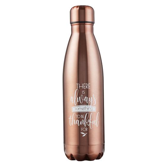 Thankful/Bronze Stainless Steel Water Bottle