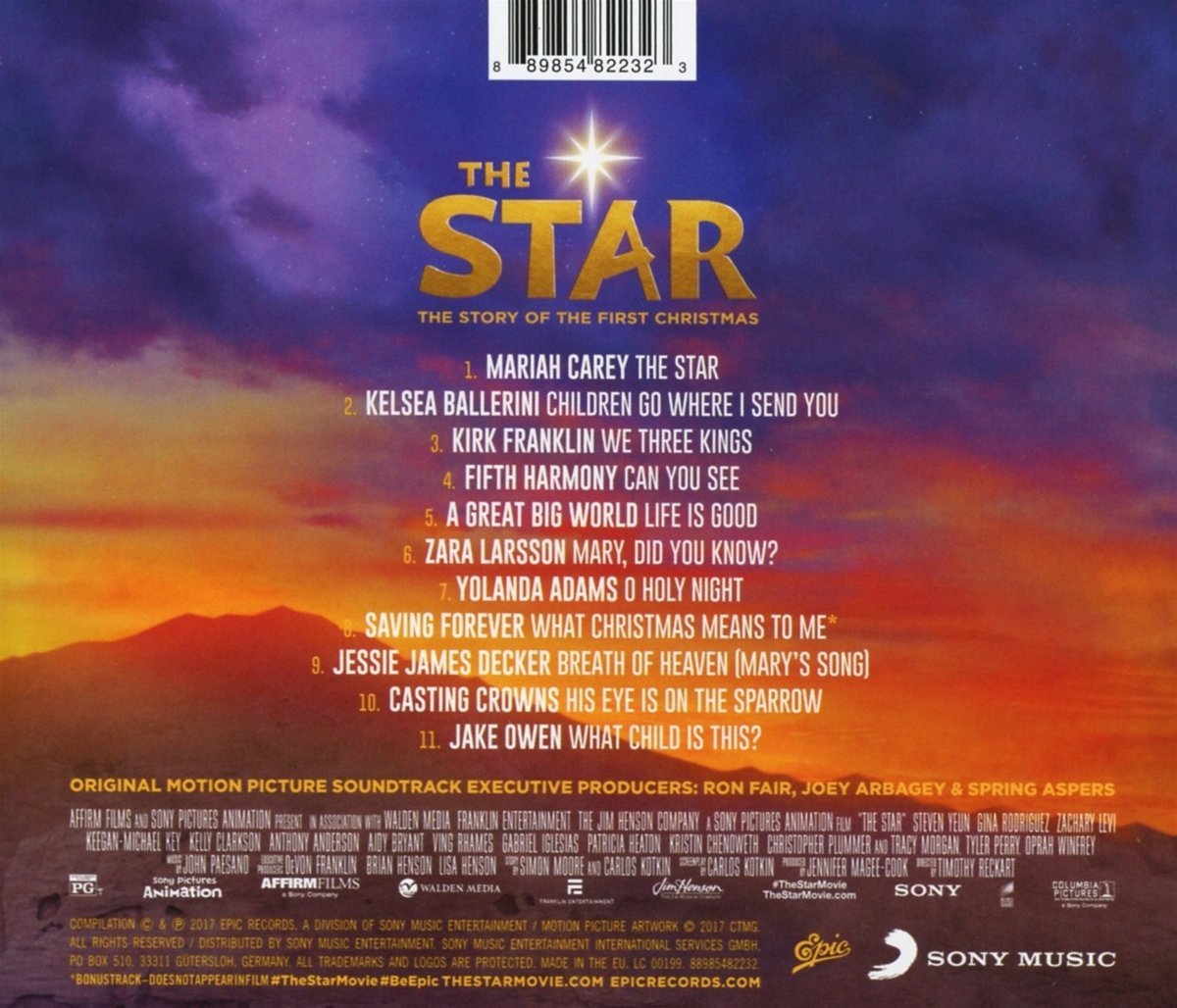 The Star: Original Motion Picture Soundtrack CD