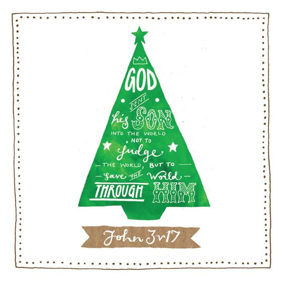 Christmas Card Box - Christmas Calligraphy Box (18 Pack)