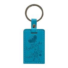 Lux Leather Keyring: Believe (Butterfly)