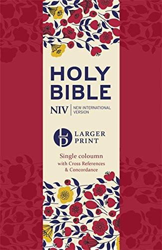 NIV Large Print Compact Single Column Reference Bible Soft-Tone