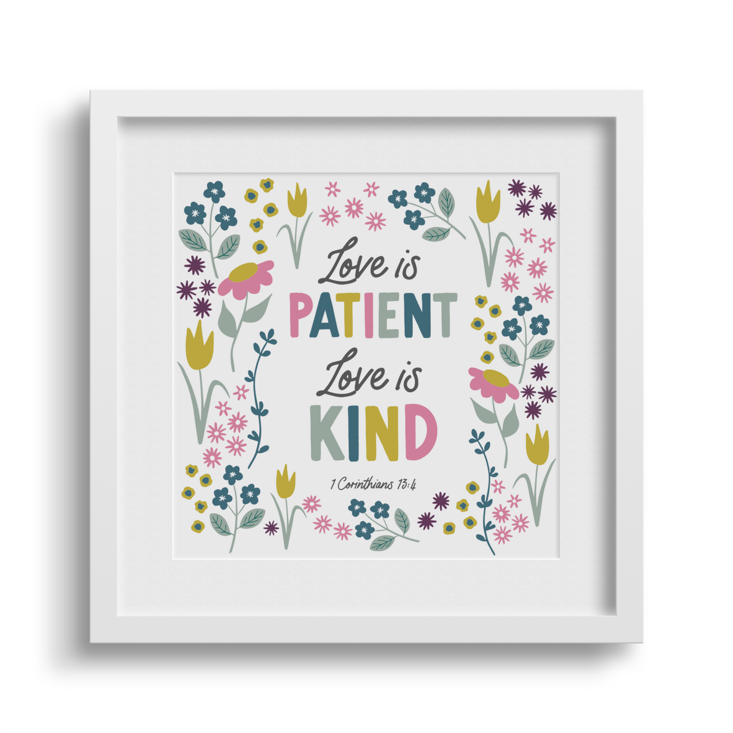Love is Patient - 6x6 Framed Print