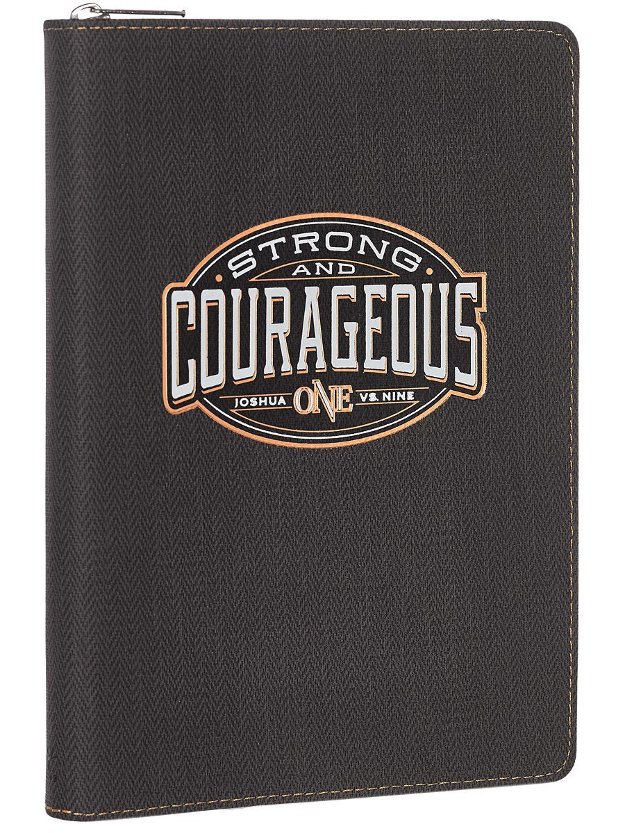 Lux-Leather Journal: Strong & Courageous with Zipper