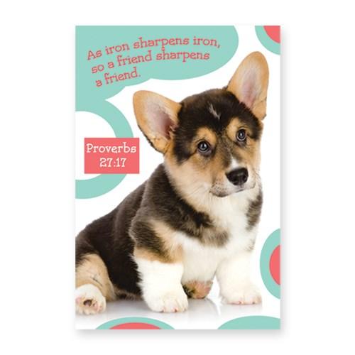Memo Pad Cute Puppy Proverbs 27:17