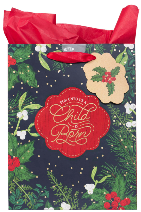 Christmas Gift Bag: A Child Is Born - Medium Size