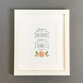 Love Is Patient - Framed Print
