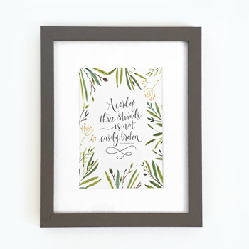 A cord of three strands - Framed Print