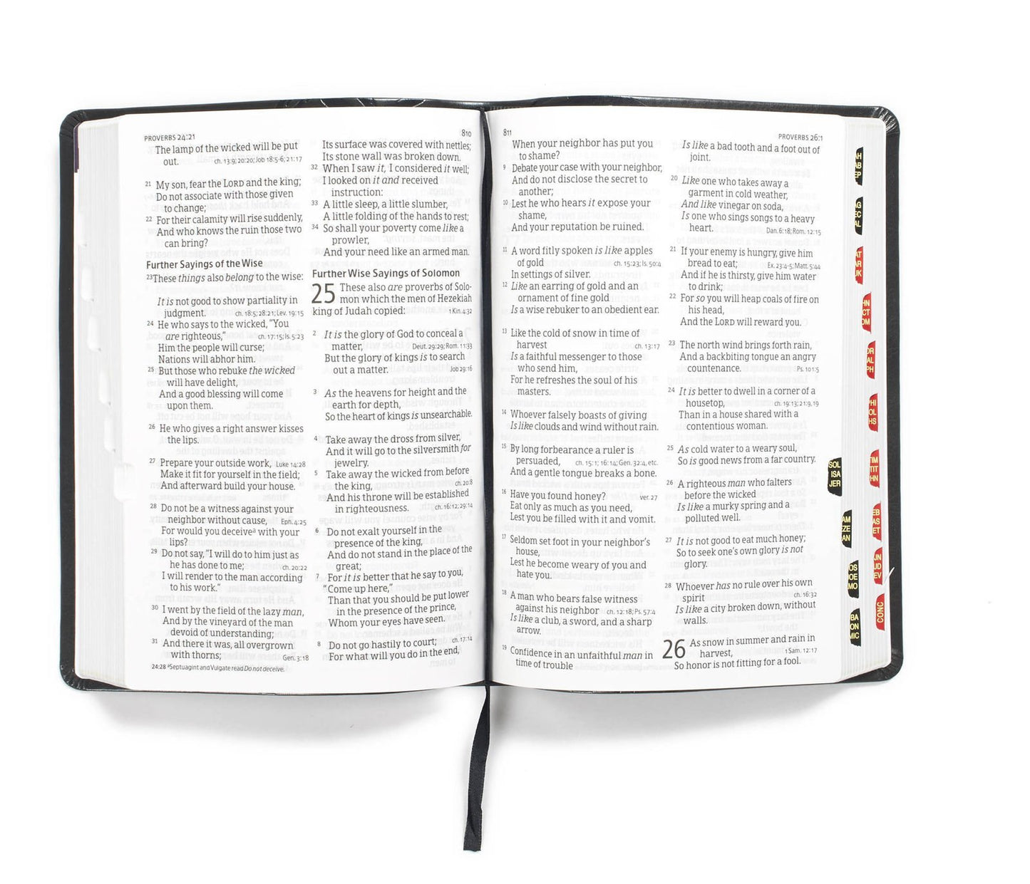 NKJV Large Print Personal Size Reference Bible, Charcoal Leathertouch