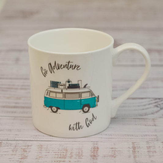 Go Adventure Fine Bone China Mug - Crimson