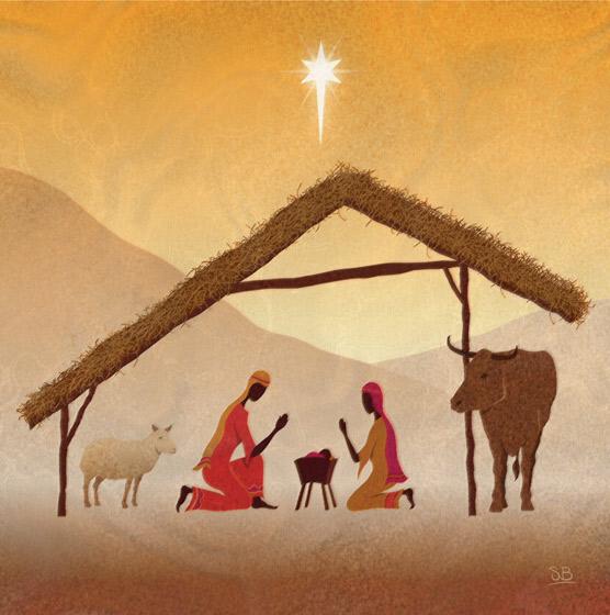 Compassion Charity Christmas Cards: In A Stable (10 Pack)