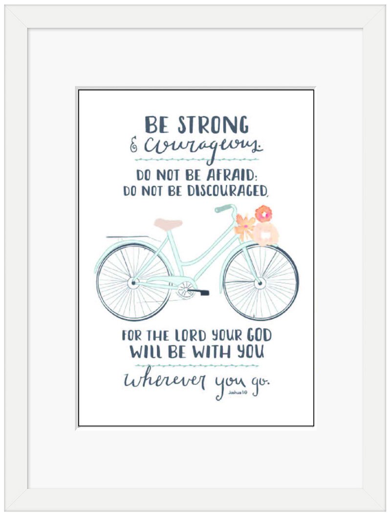 Be Strong (Bicycle) - Framed Print