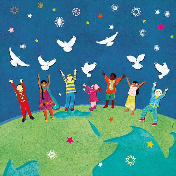 Compassion Charity Christmas Cards: Doves Of Peace (10 Pack)