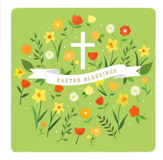 Compassion Charity Easter Cards: Easter Blessings/Scroll (5 Pack)