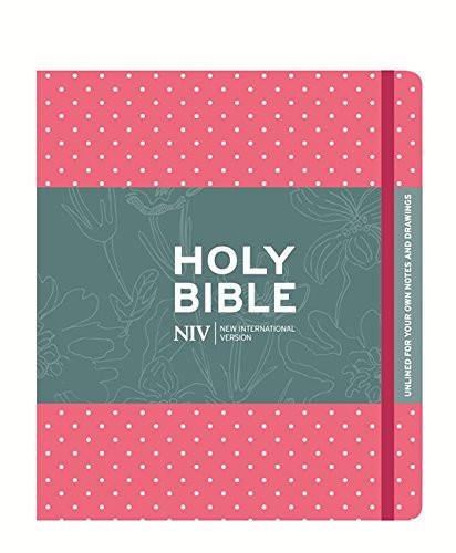 NIV Pink Polka Dot Journalling Bible with Unlined Margins