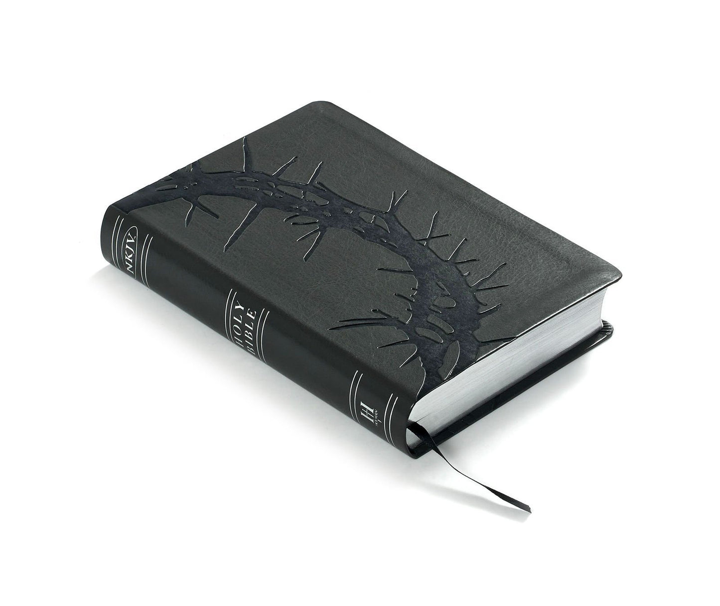 NKJV Large Print Personal Size Reference Bible, Charcoal Leathertouch