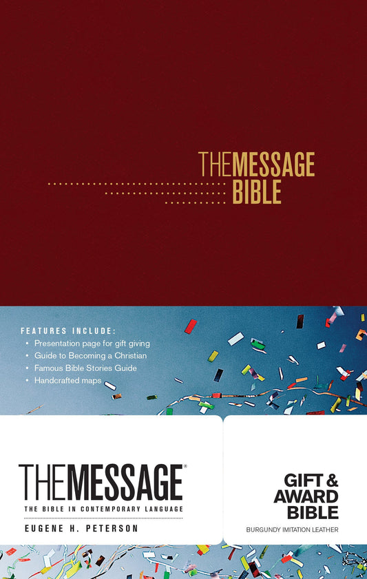 The Message Gift and Award Bible - Burgundy