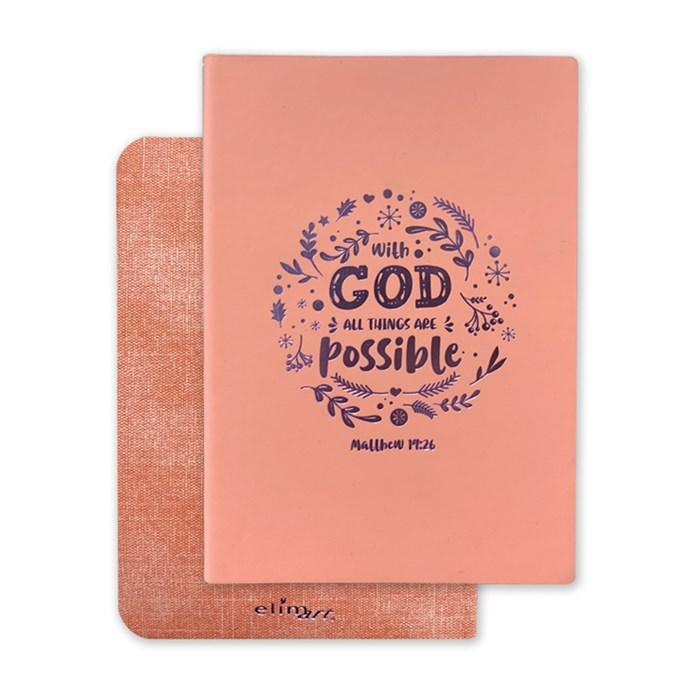 Journal: With God All Things  Lux Leather Flexicover