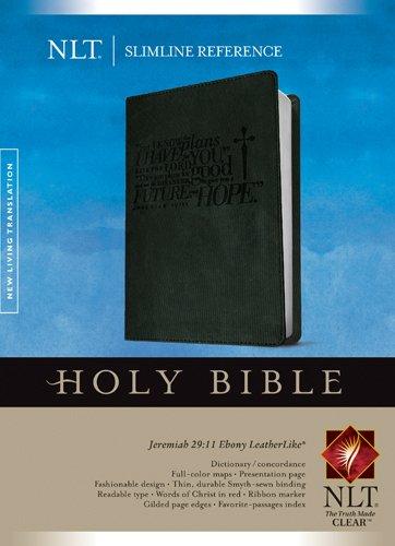 NLT Slimline Reference Jeremiah 29:11 Ebony Leather