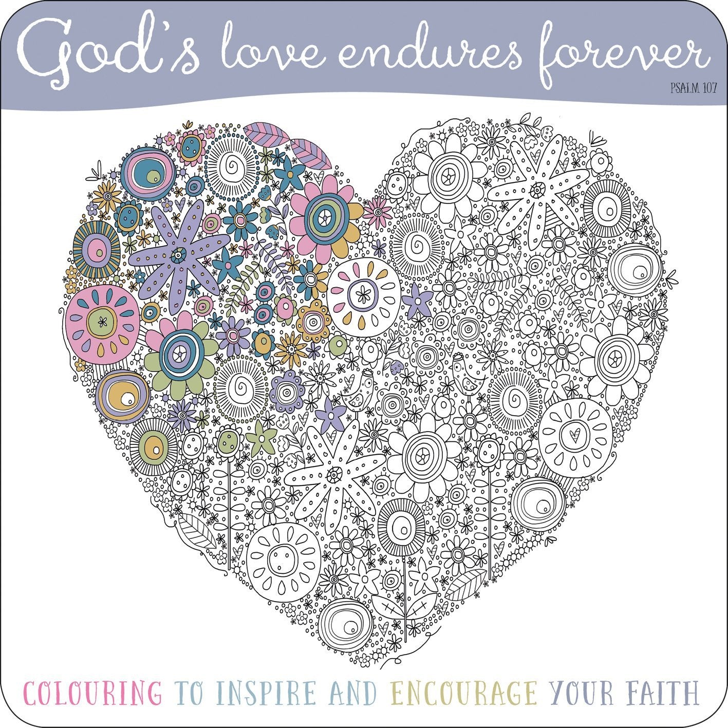 God’s Love Endures Forever Colouring Book - Various Authors - Re-vived.com