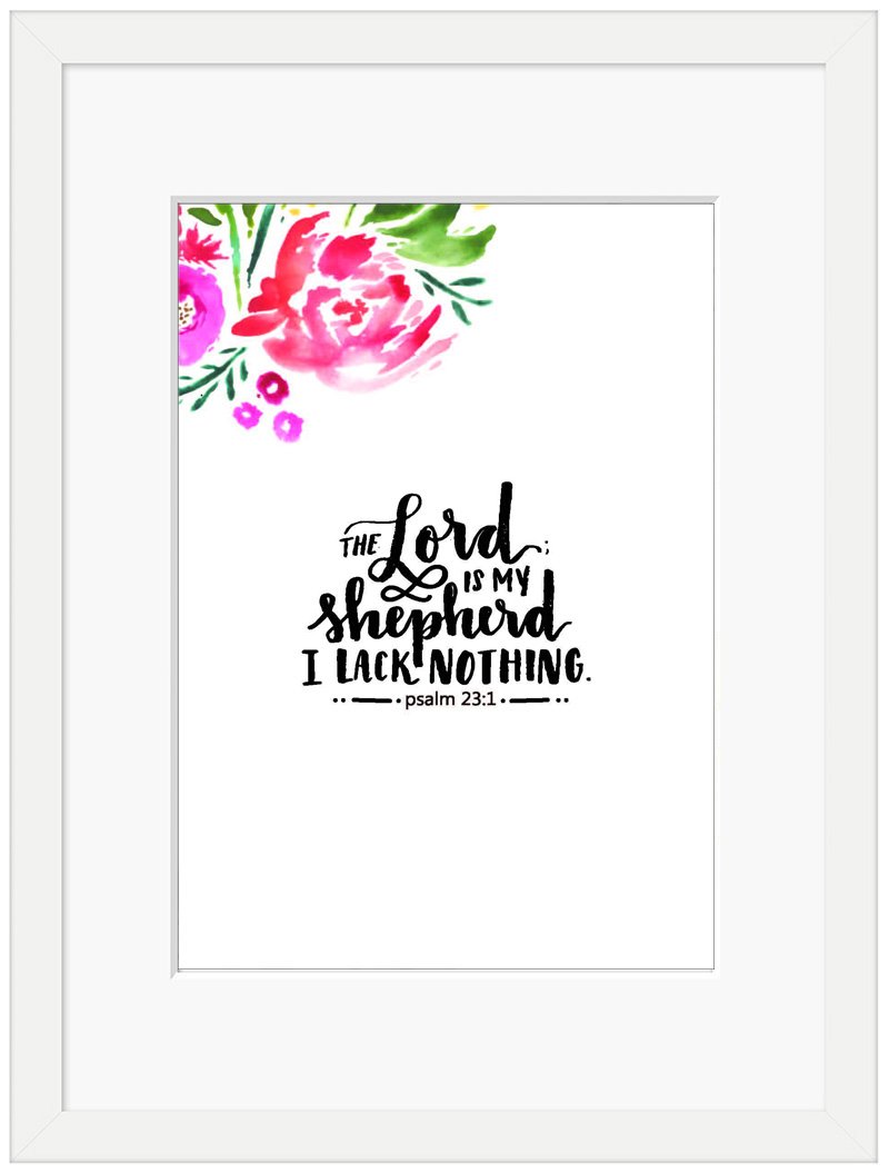 The Lord Is My Shepherd - Framed Print
